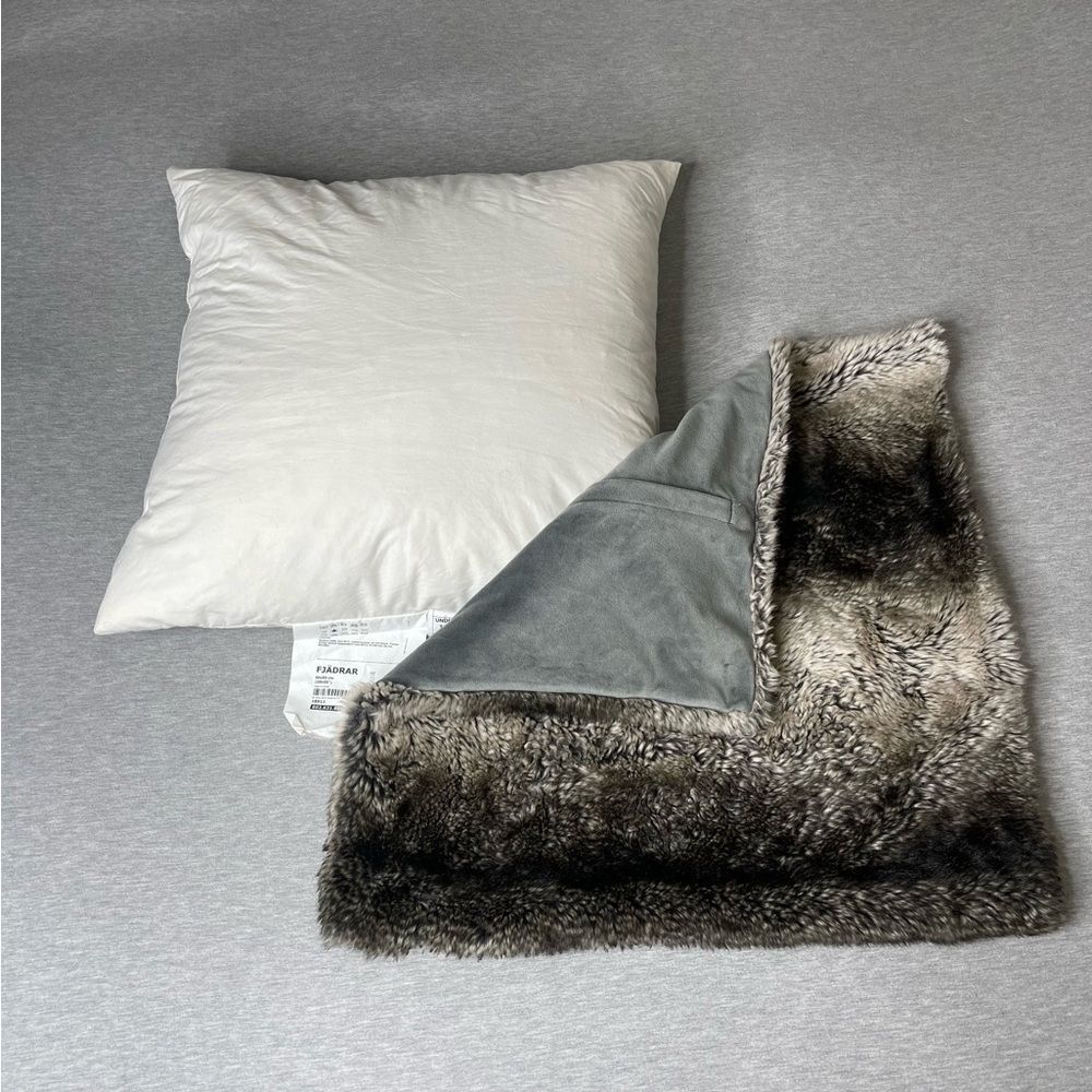 IKEA Fjadrar 20”x20” Inner Pillow & Bullerskydd Cushion Pillow Case 2 PCS. Set